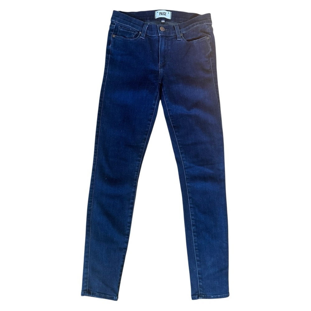 PAIGE Women’s Dark Blue Verdugo Skinny Jeans – Classic Premium Denim, sz 28